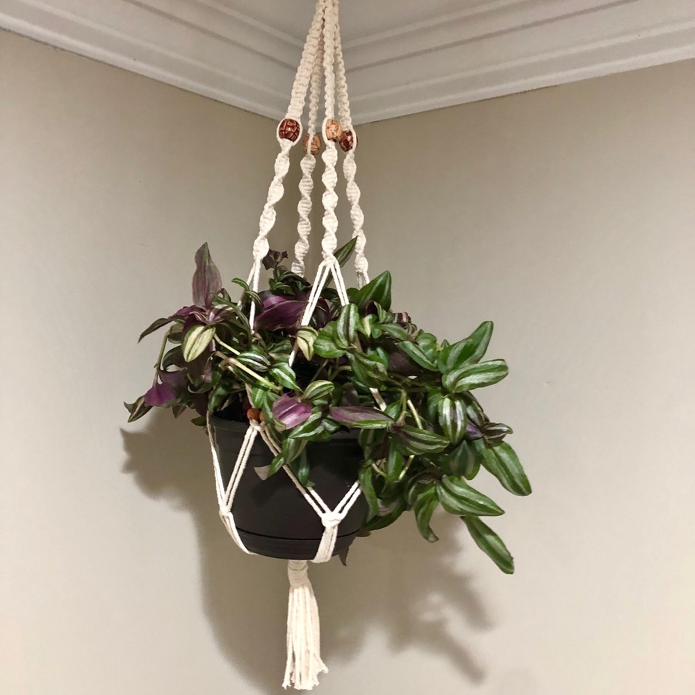 Handmade macrame plant hanger